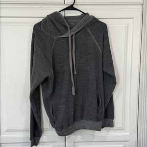 Alo Yoga Gray Hooded Pullover Sweatshirt